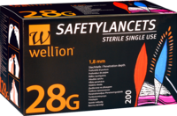 WELLION Safetylancets 28 G Sicherheitseinmallanz.