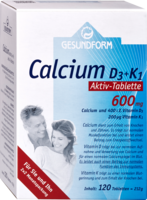 GESUNDFORM Calcium 600 D3+K1 Osteo Tabletten