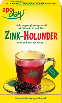 APODAY Holunder Vitamin C+Zink zuckerfrei Pulver