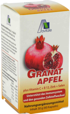 GRANATAPFEL 500 mg plus Vit.C+B12+Zink+Selen Kaps.