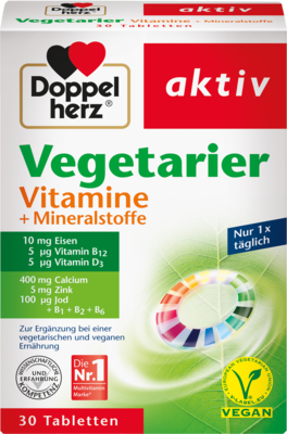 DOPPELHERZ Vegetarier Vitamine+Mineralstoffe aktiv