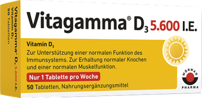 VITAGAMMA D3 5.600 I.E .Vitamin D3 NEM Tabletten