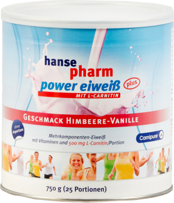 HANSEPHARM Power Eiweiß plus Himbeere-Vanille Plv.