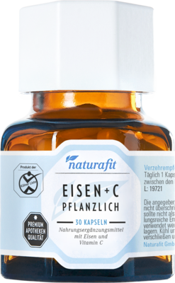 NATURAFIT Eisen plus C pflanzlich Kapseln