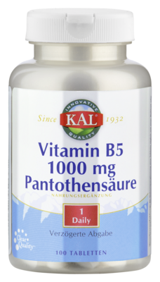 VITAMIN B5 1000 mg Pantothensäure KAL Tabletten