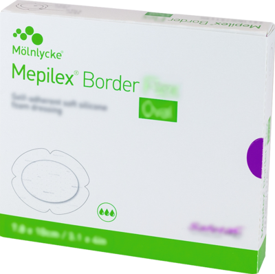 MEPILEX Border Flex Schaumverb.haft.7,8x10 cm oval