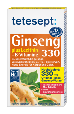 TETESEPT Ginseng 330 plus Lecithin+B-Vitamine Tab.