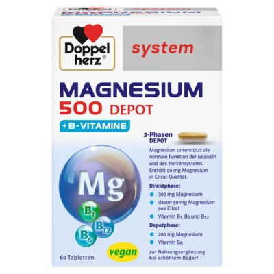 DOPPELHERZ Magnesium 500 Depot system Tabletten