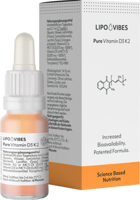 LIPOVIBES Pure Vitamin D3K2 Tropfen zum Einnehmen